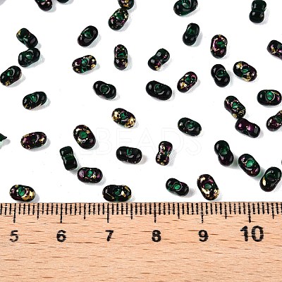 Picasso Spray Painted Glass Seed Beads SEED-T006-04-14-1