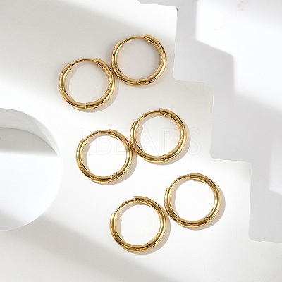 PVD Vacuum Plating 304 Stainless Steel Huggie Hoop Earrings for Women EJEW-F280-07B-G-1