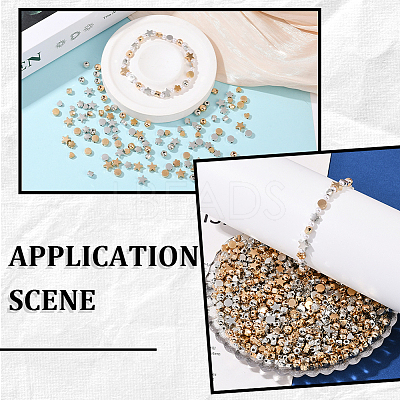 1200Pcs 6 Styles CCB Plastic Beads CCB-PA0001-10-1