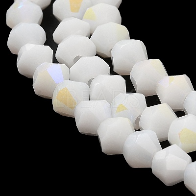 Opaque Solid Color Imitation Jade Glass Beads Strands GLAA-F029-P4mm-D15-1