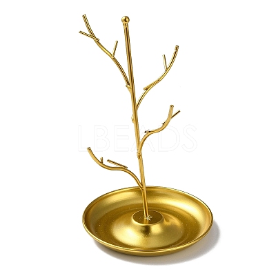 Iron Jewelry Display Stand with Tray LS-ODIS-K003-05G-1