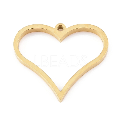 Ion Plating(IP) 304 Stainless Steel Open Back Bezel Pendants STAS-K208-06G-1