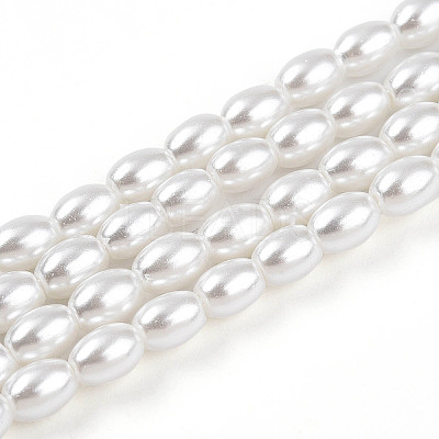 Baking Paint Pearlized Glass Pearl Bead Strands X-HY-T002-01C-01-1