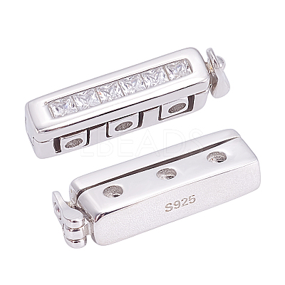1Pc 925 Sterling Silver Twister Clasps STER-PH0003-07-1