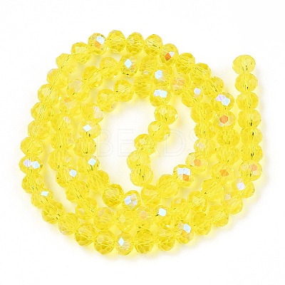 Electroplate Glass Beads Strands EGLA-A034-T6mm-L28-1