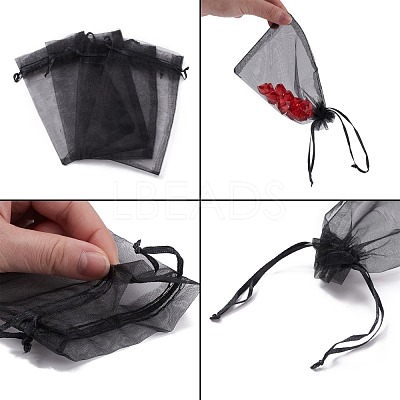 Organza Gift Bags with Drawstring OP-R016-10x15cm-18-1