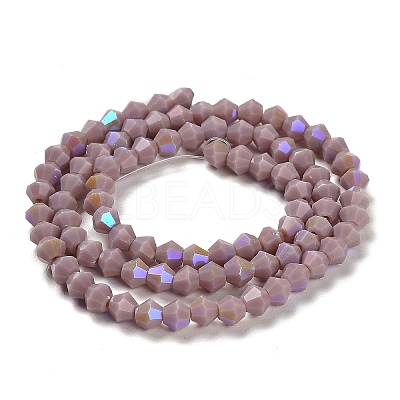 Opaque Solid Color Imitation Jade Glass Beads Strands GLAA-F029-P4mm-D13-1