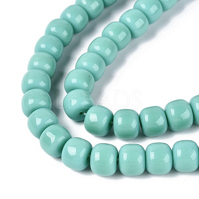 Opaque Glass Beads Strands GLAA-Q106-02A-B06-1