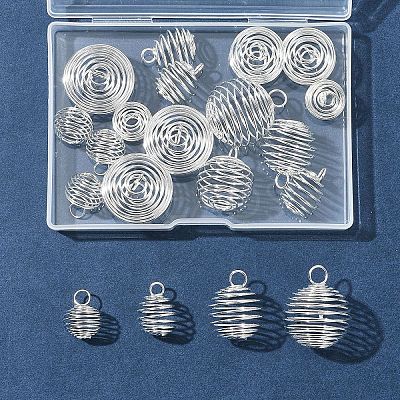 20Pcs 4 Styles Iron Wire Pendants FIND-FS0003-39-1