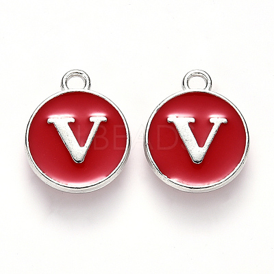 Platinum Plated Alloy Enamel Charms LS-X-ENAM-S118-03V-P-1