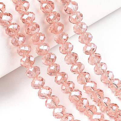 Electroplate Glass Beads Strands EGLA-A034-T8mm-A34-1