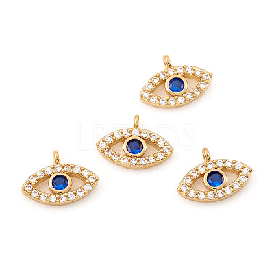 Brass Micro Pave Cubic Zirconia Charms LS-ZIRC-G169-07G-1