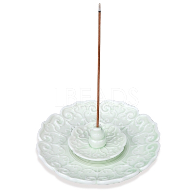 Ceramic Ornaments Chinese Style Ceramic Lotus Fragrance Plug-in Incense Burner Home Indoor Incense Ornaments JX837B-1