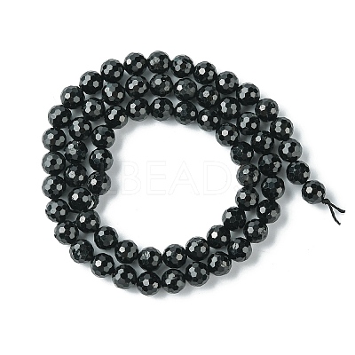 Natural Black Tourmaline Beads Strands G-F748-Y01-04-1
