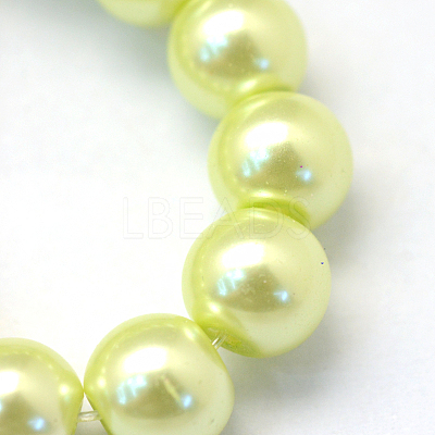 Baking Paint Pearlized Glass Pearl Round Bead Strands HY-Q003-4mm-46-1