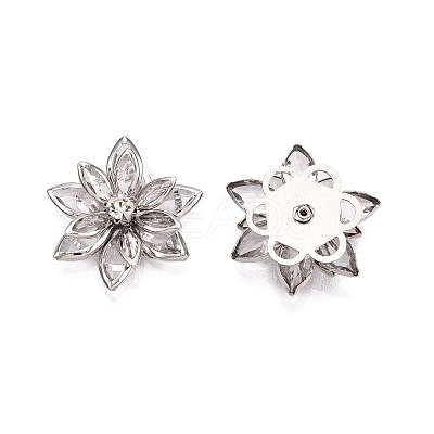 Acrylic Rhinestone Flower Flat Back Cabochons LS-RSB027-06-1