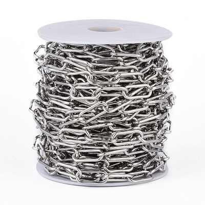 Tarnish Resistant 304 Stainless Steel Paperclip Chains CHS-D027-02P-1