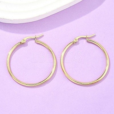 Ion Plating(IP) 304 Stainless Steel Hoop Earrings X-EJEW-N0016-11G-E-1