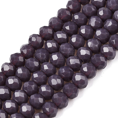 Opaque Solid Color Imitation Jade Glass Beads Strands EGLA-A044-P3mm-D11-1