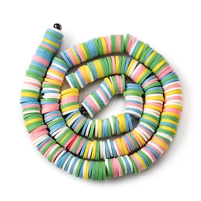 Handmade Polymer Clay Beads Strands CLAY-R089-8mm-T012-1