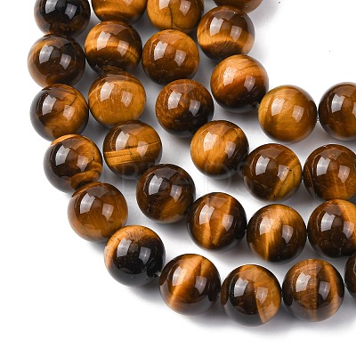 Natural Tiger Eye Beads Strands G-H329-C07-14mm-1