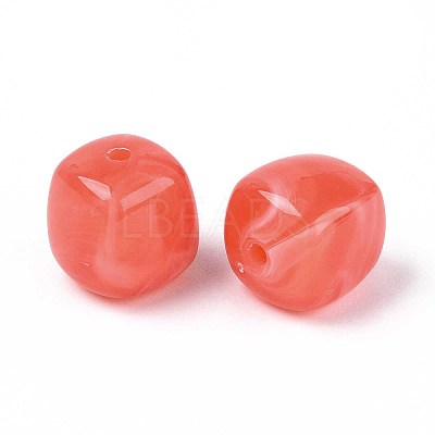Opaque Acrylic Beads X-OACR-ZX006-33E-1