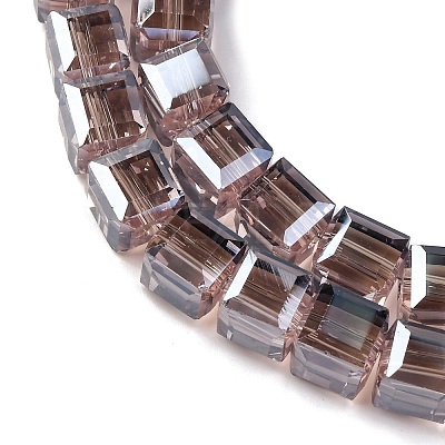 Electroplate Glass Beads Strands EGLA-H108-01A-PL03-1