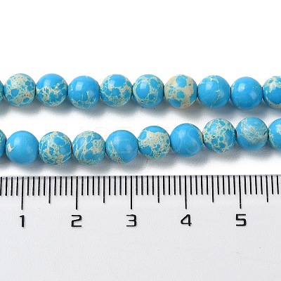 Synthetic Imperial Jasper Dyed Beads Strands G-D077-A01-01J-1