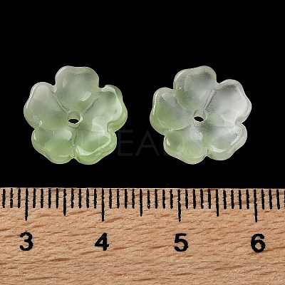 Dyed & Heated Gradient Color Glass Bead Cap GLAA-D307-01K-1