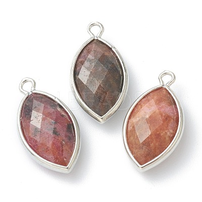 Natural Rhodonite Pendants G-B009-01P-F-1