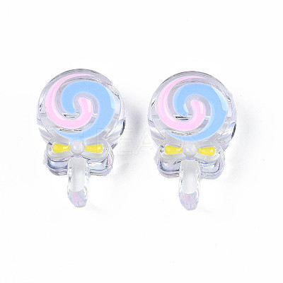 Transparent Acrylic Beads X-ACRC-S039-04-1