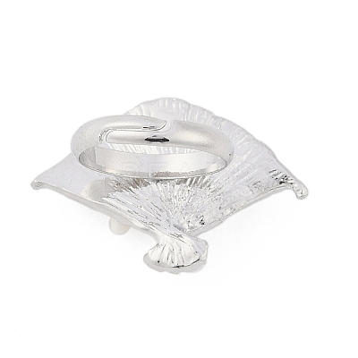 Shell Open Cuff Ring for Women RJEW-Z047-01P-03-1