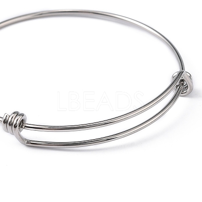 Tarnish Resistant Adjustable 316 Surgical Stainless Steel Expandable Bangle Making MAK-M188-02-1