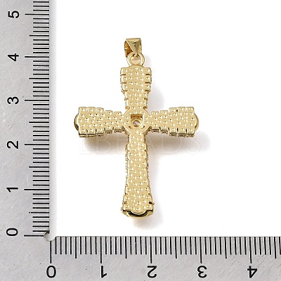 Brass Micro Pave Clear Cubic Zirconia Pendants CU-CBA9883-05E-G-1
