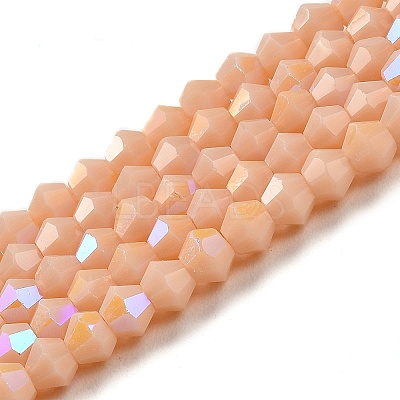 Opaque Solid Color Imitation Jade Glass Beads Strands GLAA-F029-P4mm-D06-1