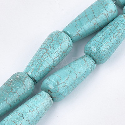 Natural Howlite Beads Strands X-TURQ-T003-09-1