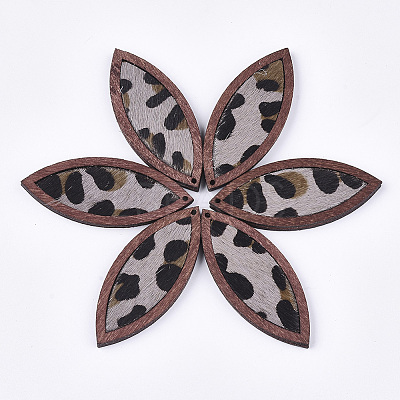 Eco-Friendly Cowhide Leather Big Pendants X-FIND-S301-34C-01-1