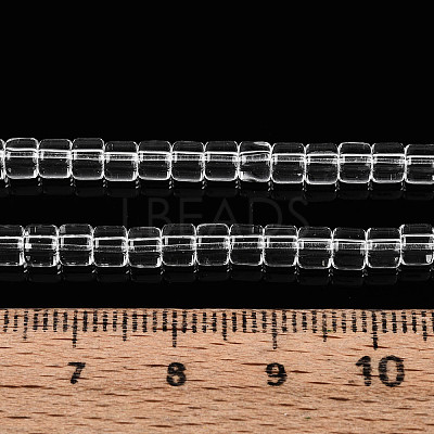 Transparent Glass Beads Strands GLAA-N065-4x4mm-A01-1