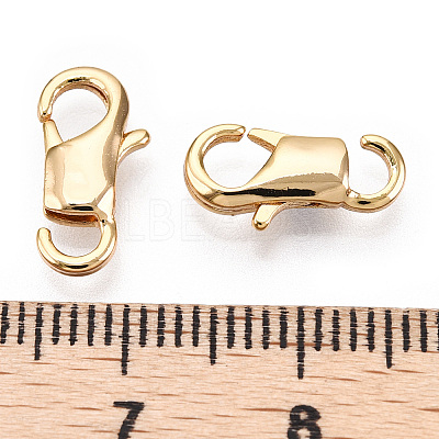 Brass Lobster Claw Clasps KK-N254-13G-1