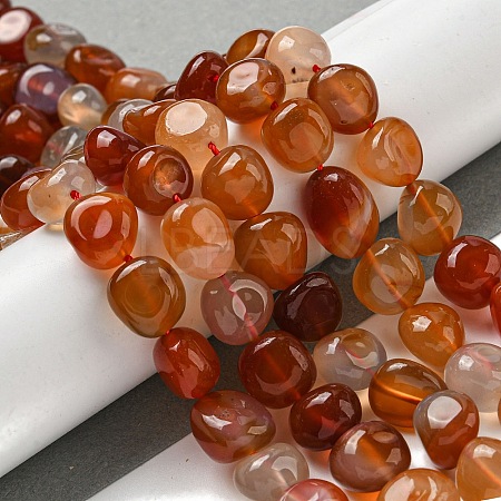 Natural Brazil Red Agate Beads Strands X-G-L599-A01-02-1