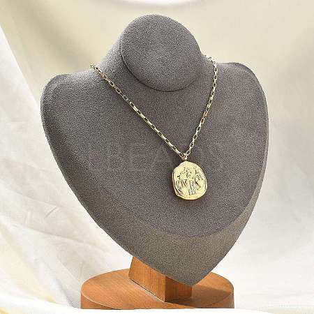 304 Stainless Steel Constellation Pendant Necklaces LS-NJEW-K392-01G-07-1