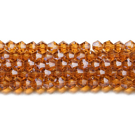 Transparent Electroplate Glass Beads Strands EGLA-A039-T2mm-A28-1