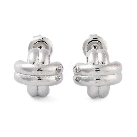 304 Stainless Steel Arch Stud Earrings EJEW-P258-31P-1