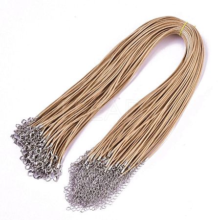 Waxed Cotton Cord Necklace Making MAK-S032-1.5mm-B16-1