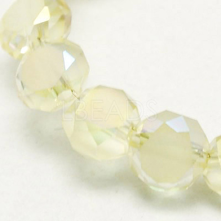 Electroplate Glass Beads EGLA-D028-21-1
