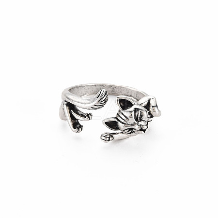 Men's Alloy Cuff Finger Rings RJEW-N029-079-1