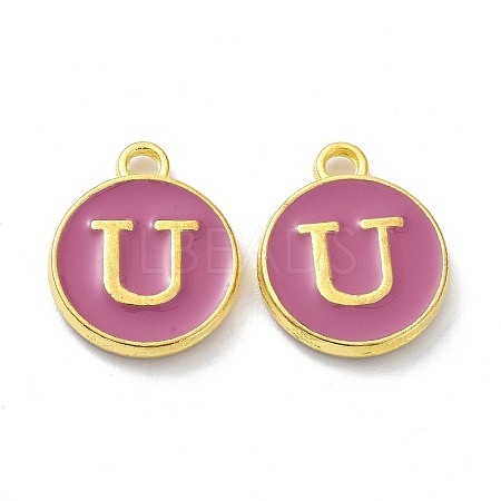 Golden Plated Alloy Enamel Charms ENAM-XCP0001-13U-1