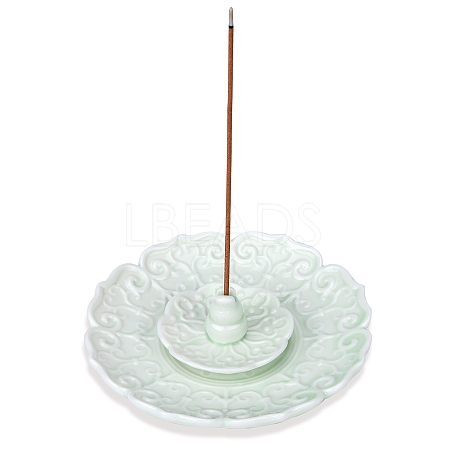 Ceramic Ornaments Chinese Style Ceramic Lotus Fragrance Plug-in Incense Burner Home Indoor Incense Ornaments JX837B-1