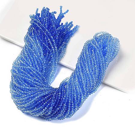 Transparent Painted Glass Beads Strands DGLA-A034-T2mm-A01-1