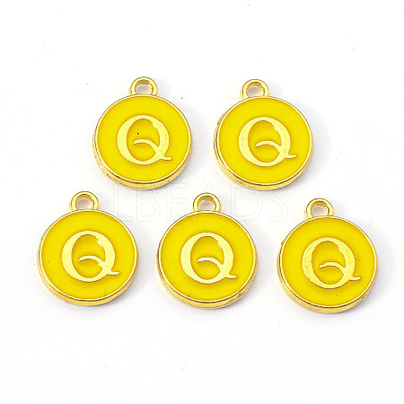 Golden Plated Alloy Enamel Charms ENAM-S118-09Q-1